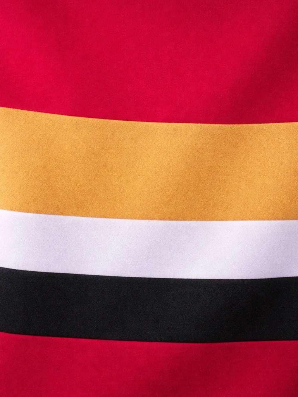 hello miss Red Colorblock Off-Shoulder Mini Dress - Picture 3 of 6